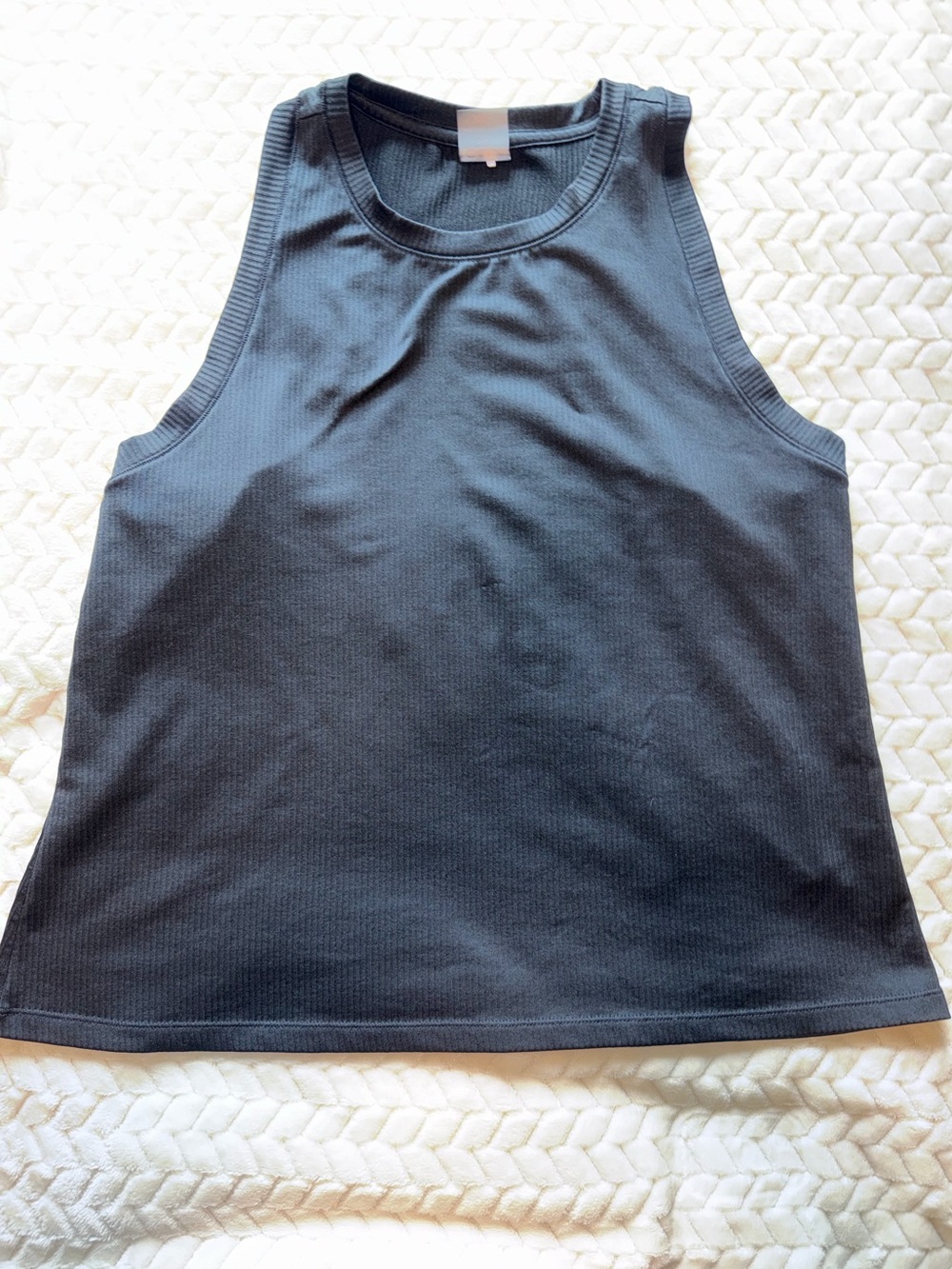 CALIA by Carrie Underwood Women's Ribbed Racer Back Tank Black Size X-Large